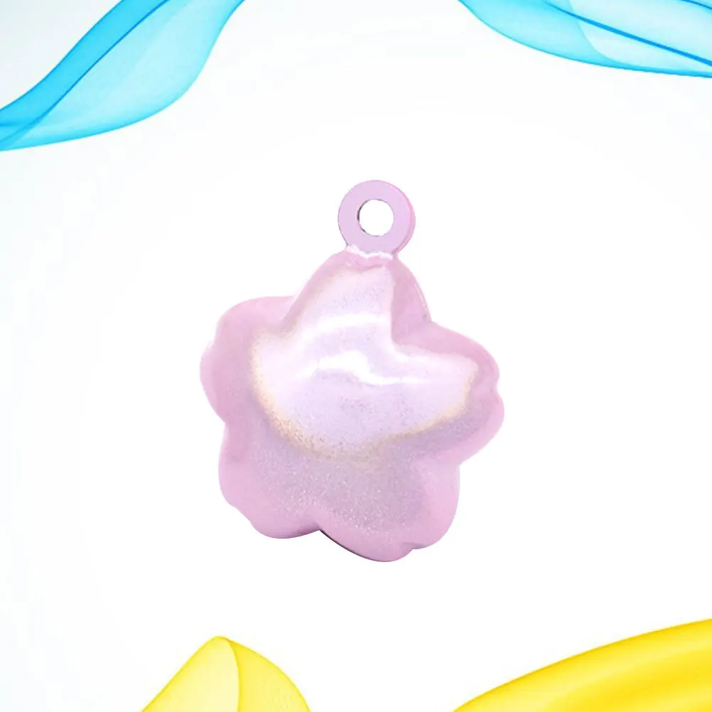 Campanas de Agua Japonesas Impermeables con Forma de Flor de Cerezo, Colgantes para Manualidades, Llaveros, Decoración de Mochilas, Color Rosa