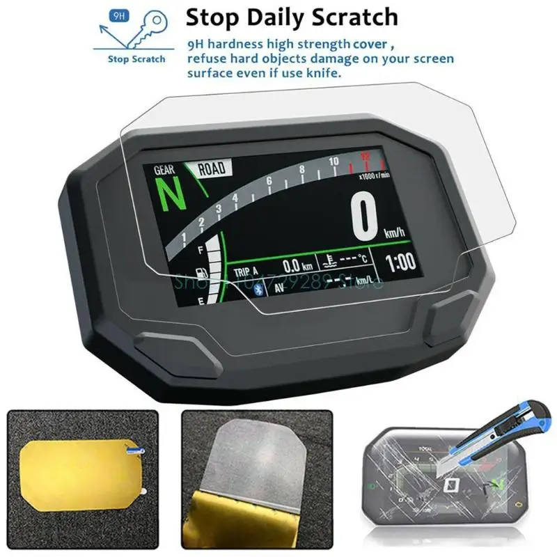 

Motorcycle LCD Screen Protector - Anti-Scratch Film for Kawasaki Z650 Z900 Ninja650 Z1000SX Cluster