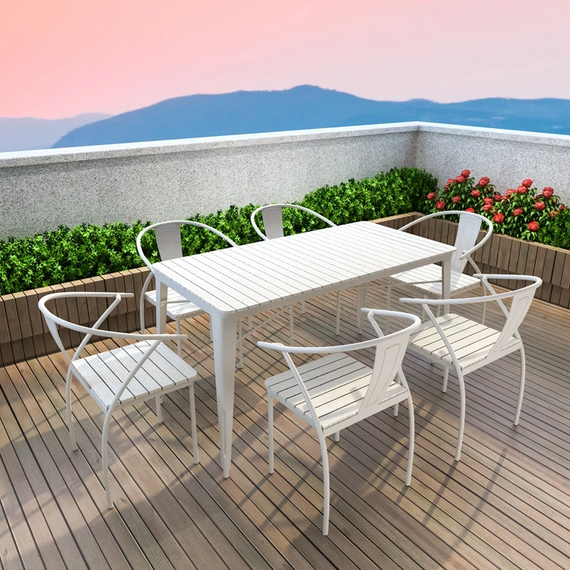 Achtertuin Ontwerper Tuinmeubelen Sets Moderne Nordic Balkon Balkon Tuinmeubelen Sets Waterdichte Patio Mueble Decoraties