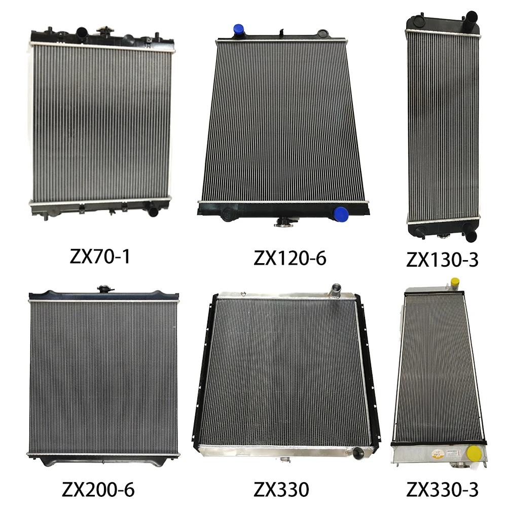 Radiador para Komatsu PC200-6 Núcleo del radiador 206-03-61411 2060361411 Sistema de enfriamiento del tanque de agua de aluminio Reemplazo del motor 6D102