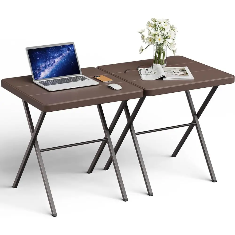 

Portable Folding Square Table Set, Heavy-Duty Steel, Ideal for Indoor, Outdoor, Camping, Picnic, and Small Spaces