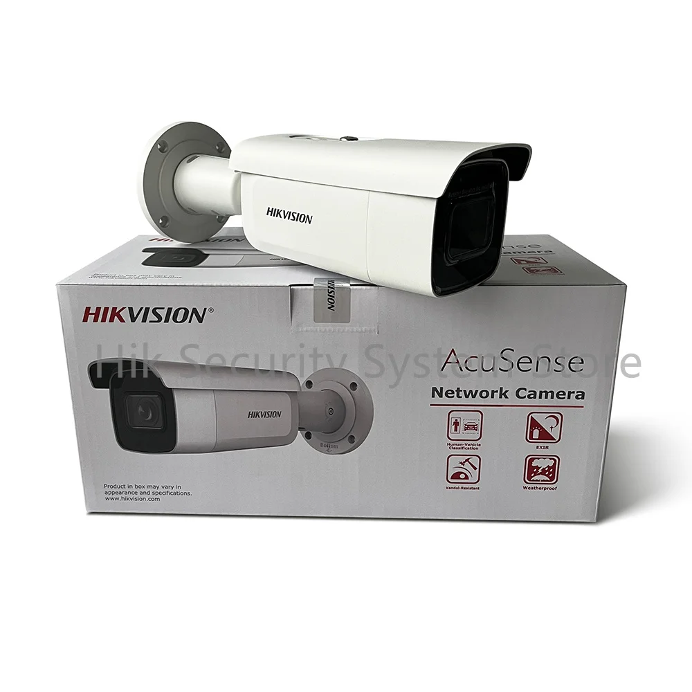 Cámara de red tipo bala varifocal motorizada Hikvision DS-2CD2643G2-IZS 4MP AcuSense