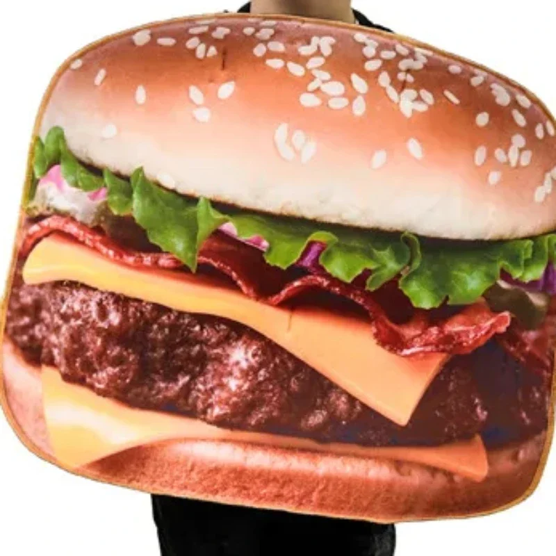 Children's Cosplay Delicious Hamburger Costume Children's Birthday Party Performance Costume Hamburger Jumpsuit