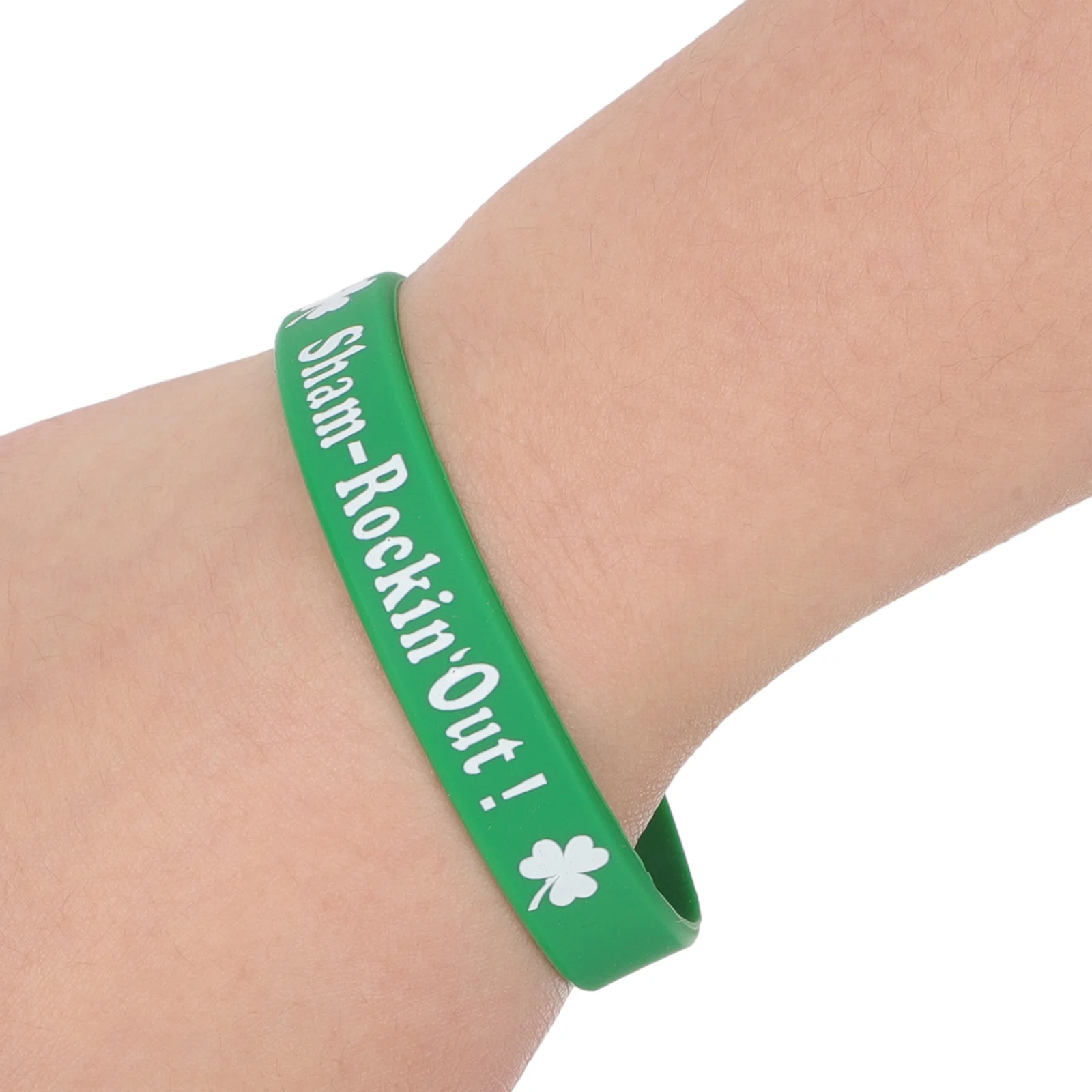 

12 Pcs Clover Bracelet Wristband Silicone Elasticity Festival Wristbands Decorative Bracelets Silica Gel for Event