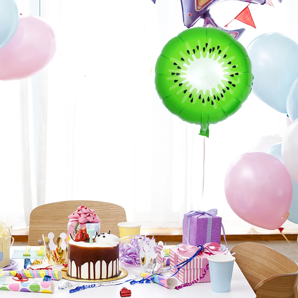 

Kiwi Flower Balloon Foil Balloons Fruit Birthday Party Helium Pearlescent Shaped