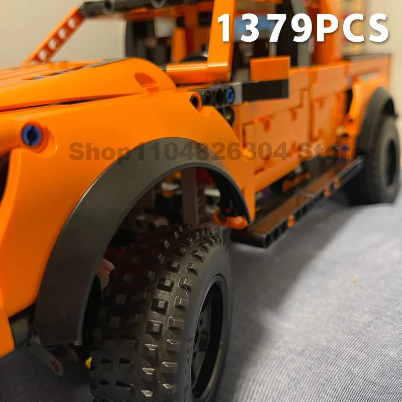 025 New1379PCS Tech: 10 F-150 شاحنة سيارة كتل التقاط الطوب على الطرق الوعرة MOC 42126 تجميع لعبة للأطفال الصبي هدايا عيد اللعب #4