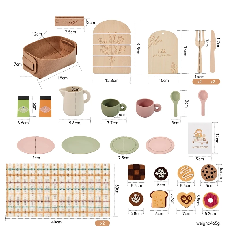 لعبة مونتيسوري الخشبية للأطفال إبريق الشاي فنجان محاكاة أدوات المطبخ BPA الحرة سيليكون طفل التعليم التظاهر اللعب لعبة هدية