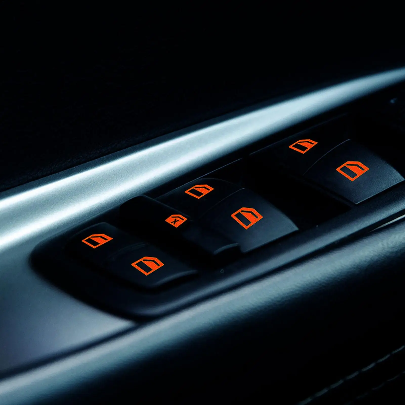 Car Self Glowing Switches Stickers Fluorescent Glass Button Stickers Strong Adhesion Switches Label Glow in The Dark Accessories