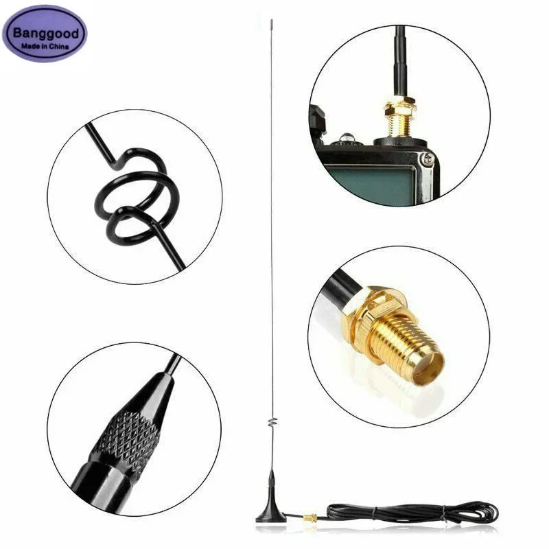 

UT-108UV VHF UHF SMA Male/SMA Female/BNC Магнитная мобильная длинная антенна для BAOFENG UV-5R UV-B5 UV-B6 GT-3 CB Радио Walkie Talkie