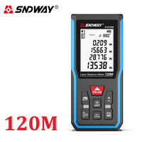 SNDWAY Laser Distance Meter 40M 50M 70M 80M 100M 120 M Digital Rangefinder Roulette Laser Range Finder Trena Measuring Tape