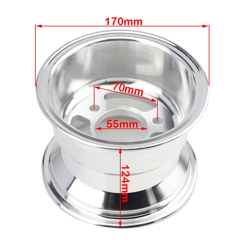 6 inch Aluminium Alloy Wheel Hub Rim Fit For 110cc 125cc Quad Go Kart ATV Scooter 145/70-6 13x5.00-6 13x6.50-6