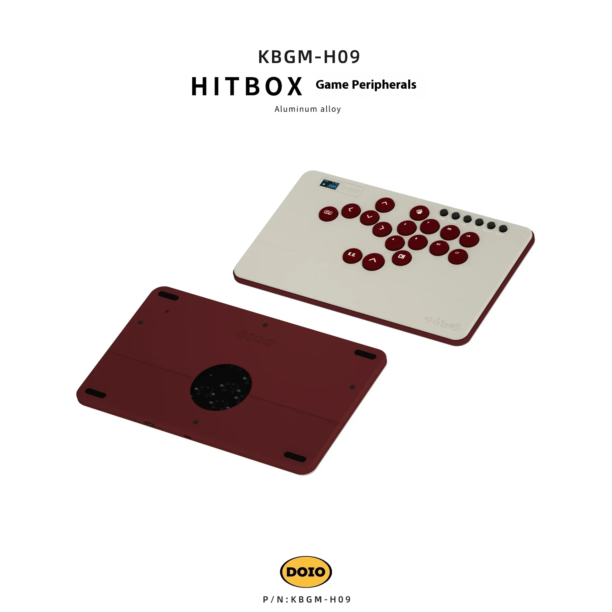 Doio Kbgm-H09 Hitbox Aluminium Aloi, Keyboard mekanik Multi-Key Rgb Gaming Keyboard tipe-c mendukung Ps4 Ps5 Switch Pc Steam