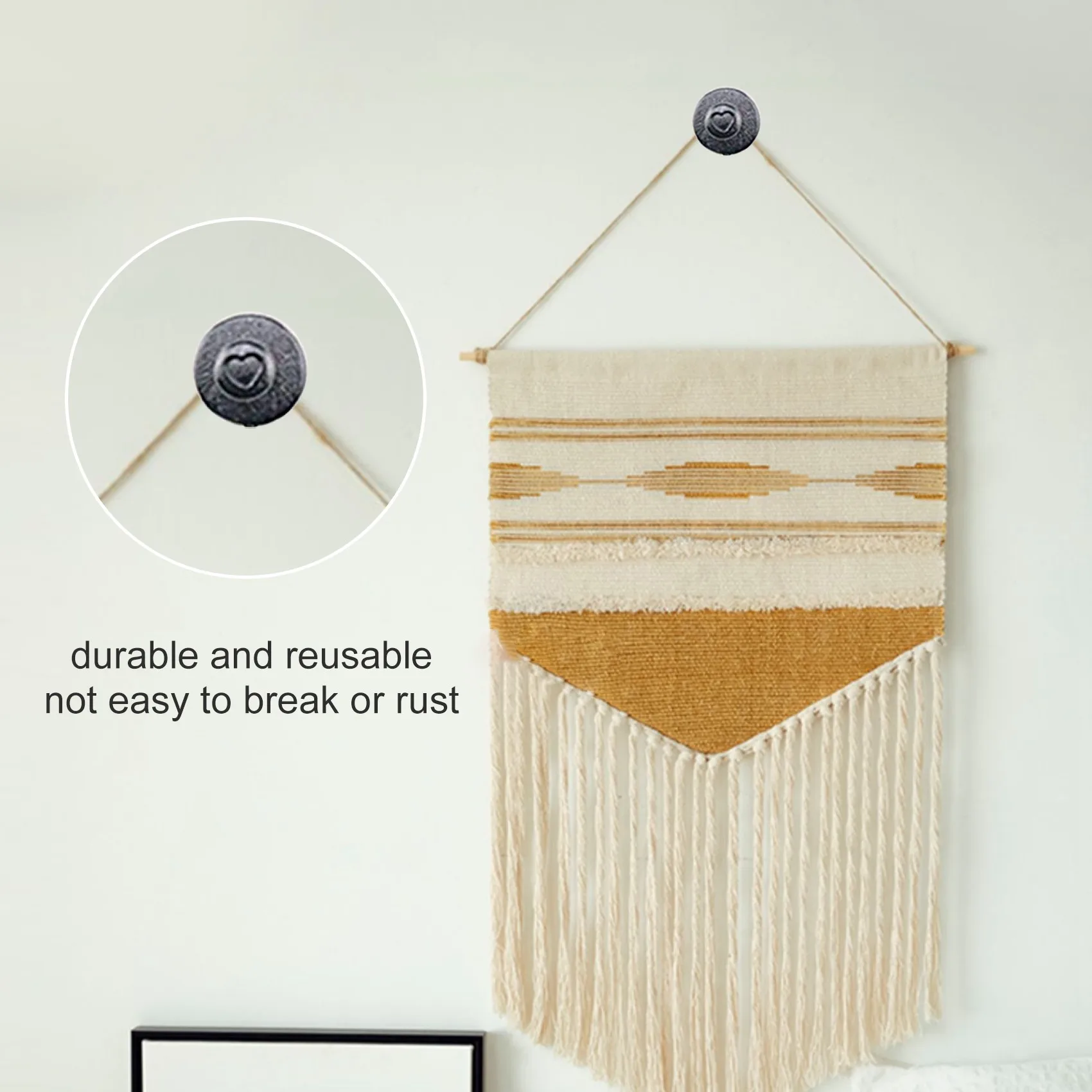 20 Pack Small Nails for Picture Hanging Double-Headed Picture Hangers Nails Wall Nails for Hanging Pictures (Black)