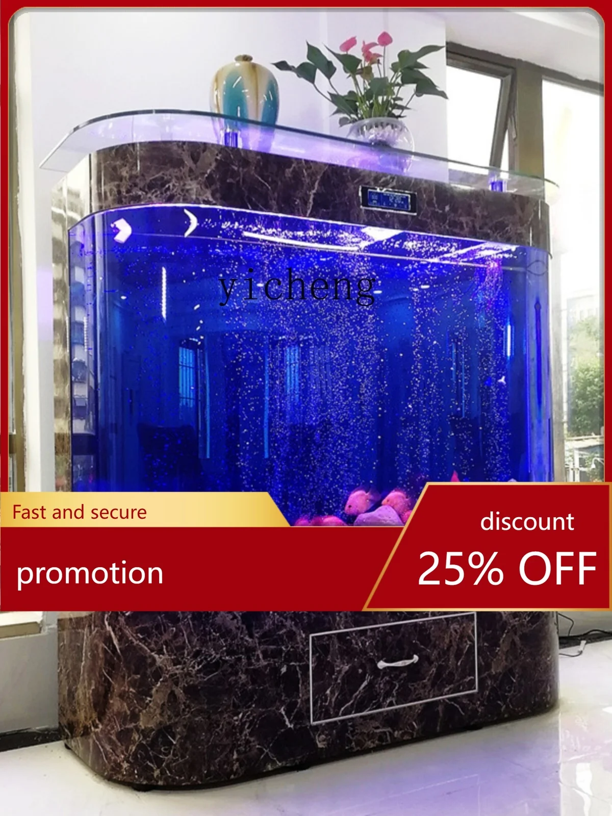 

Аквариум CZ: Двойной круглый, интегрированный, с изогнутым основанием, самозасасывающий, экологичный, без необходимости в установке фильтра, для создания ландшафтного дизайна.