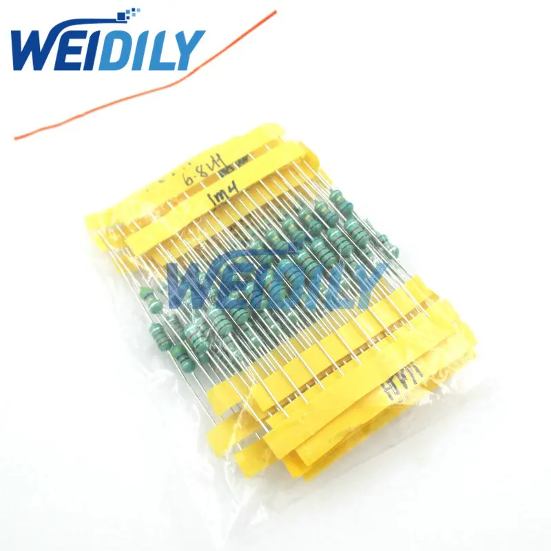 Surtido de inductores de anillo de Color, Kit surtido de 120 piezas, 1/2W, 0410, 0,5 W, 1UH-1MH, 12valuesX10pcs = 120 piezas