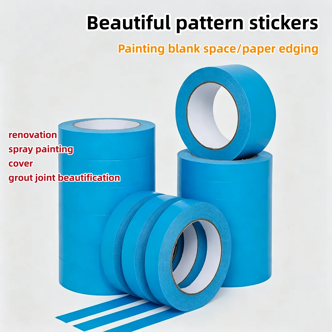 Blue Textured Tape, Protective Surface, Easy to Remove, Residue Free, Suitable for Painting, Decoration, 1.89 Inch X 196.8 Feet