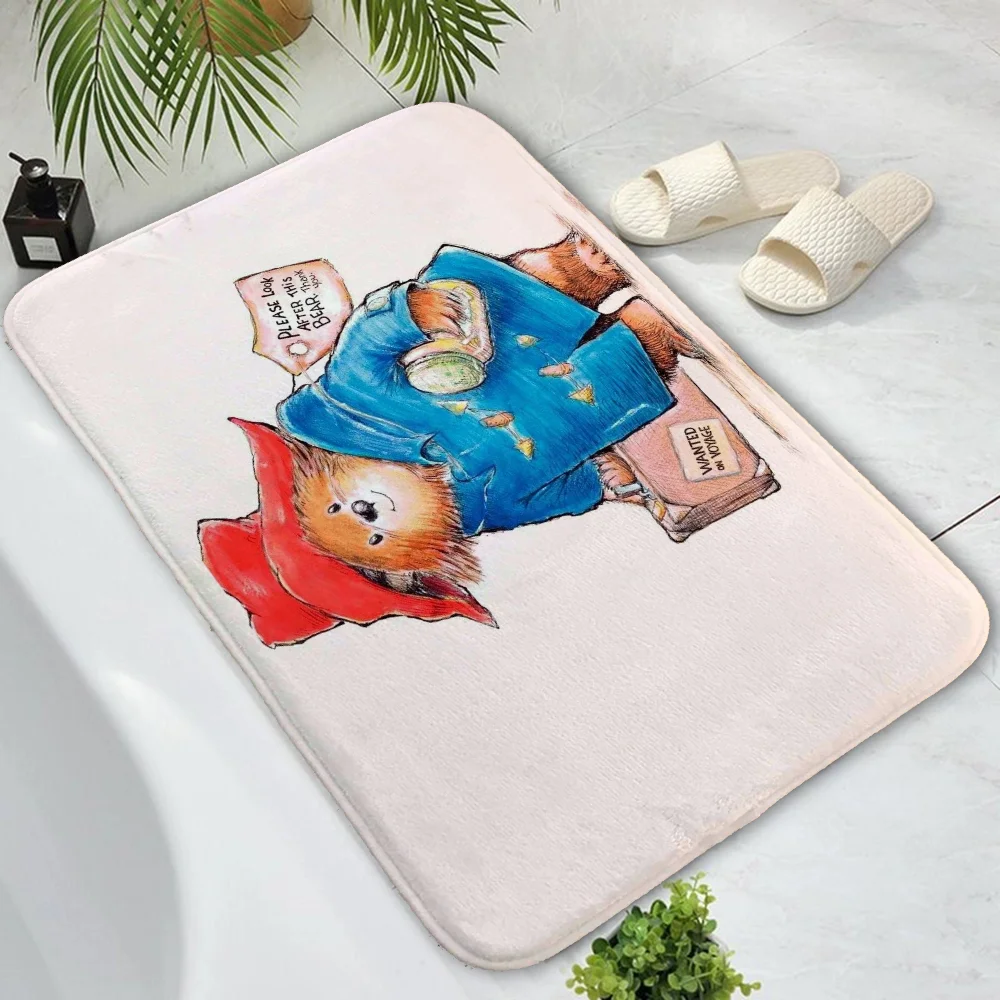 Aesthetic Room Decoration P-Paddington Bear Doormat Entrance Door Prayer Mat Home Bedroom Carpet for Kitchen Custom Floor Mats