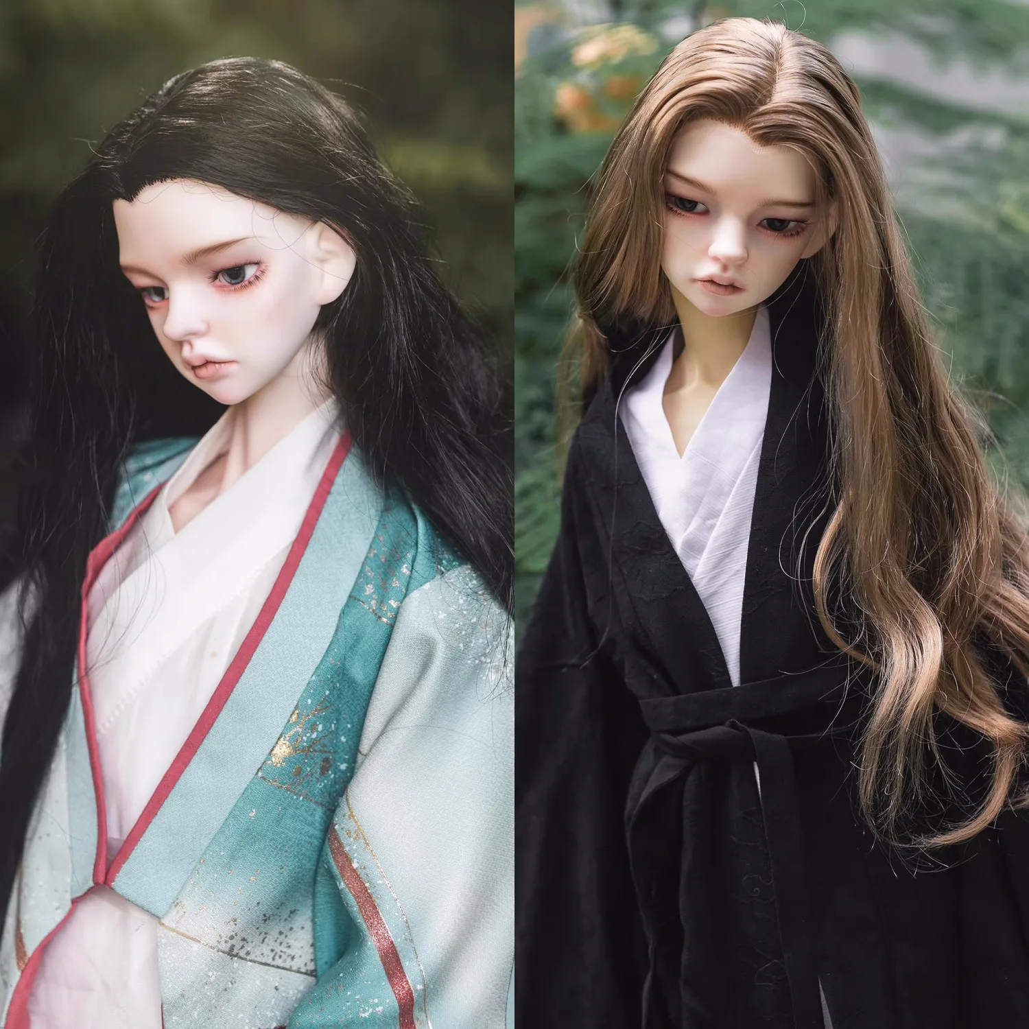 BJD doll wig is suitable for 1/3 size antique beauty point hair soft silk/super soft silk hand crocheted hair doll accessories