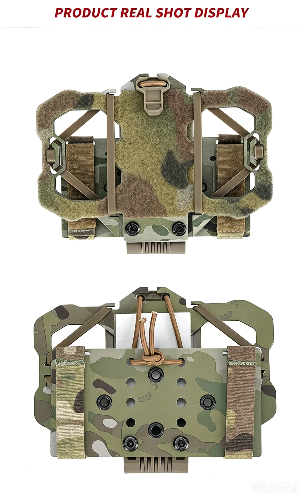 Taktisches Navigationsboard MOLLE-Halterung Handyhalter Taktische Weste Universelle Faltbare Telefonhalterung Airsoft – Detail 1
