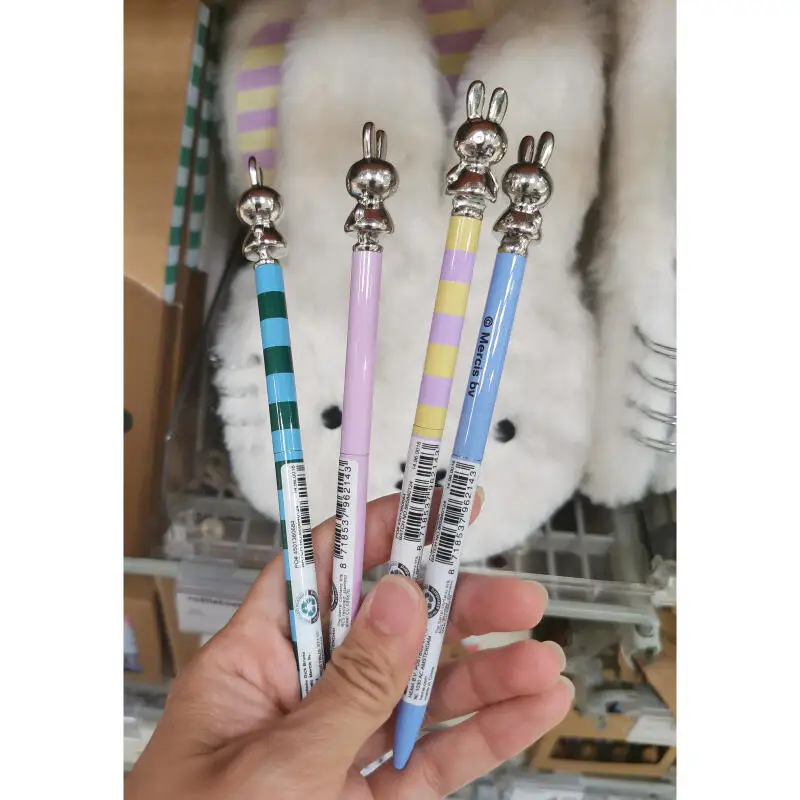 

Cute Miffy &boris The Bear Metal Cap Gel Pen, Kawaii Cartoon Miffy Student Writing Pen, Lovely Stationery for Girls