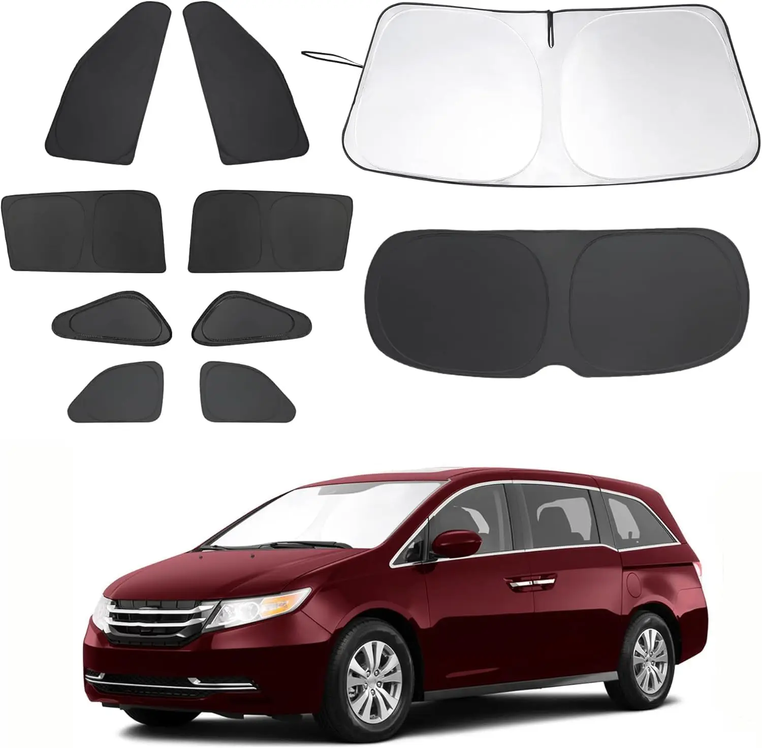 

Комплект из 8 солнцезащитных шторок на заказ для Honda Odyssey 2018-2024, складные, для защиты от солнца и сохранения прохлады в салоне