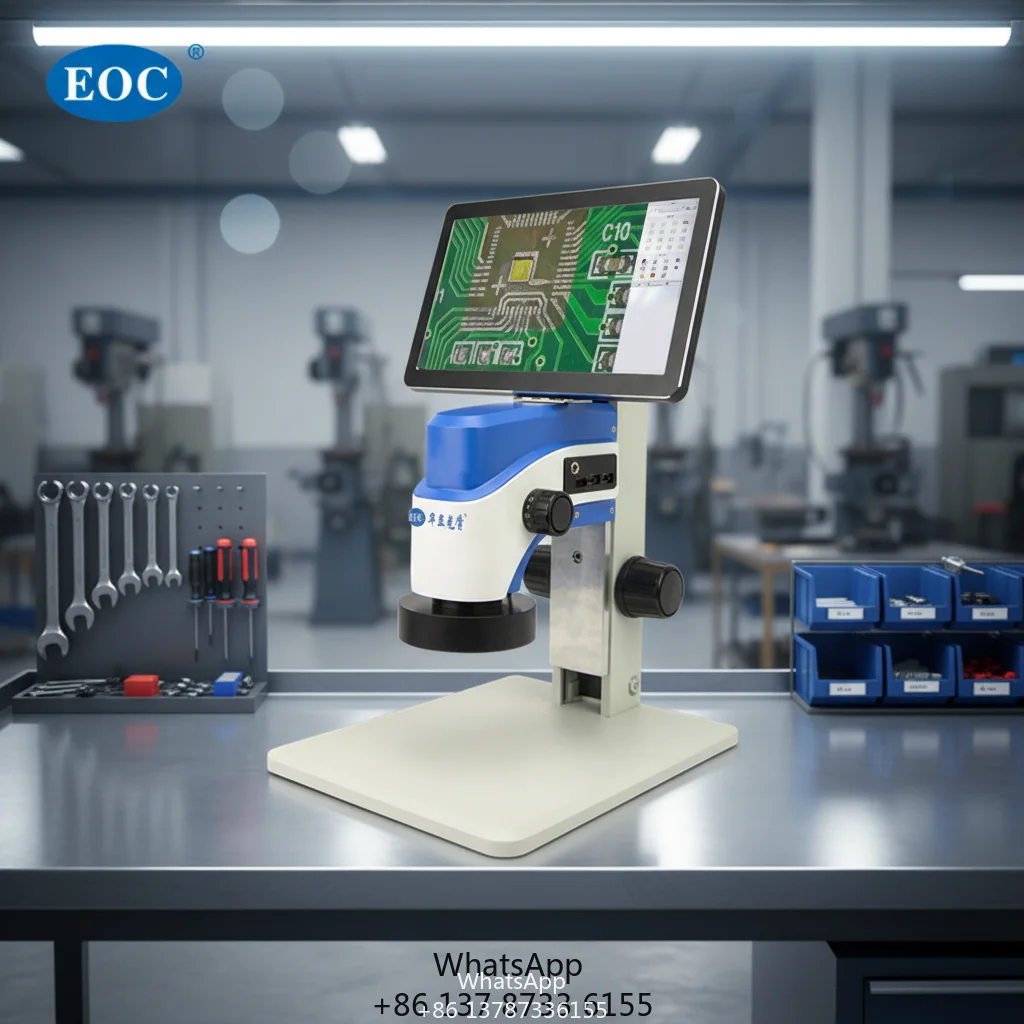EOC E-S60 Digital Integrated Electronic Optical Microscope With PCB Measurement Video System 1 Year Warranty