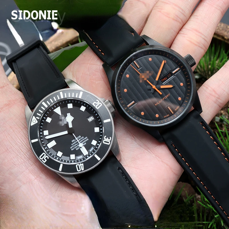 Silicone Watchband for Mido Helmsman Citizen Bm8475 Seiko Watch Bracelet Men's Sports Waterproof Silicone Watch Strap 20 22