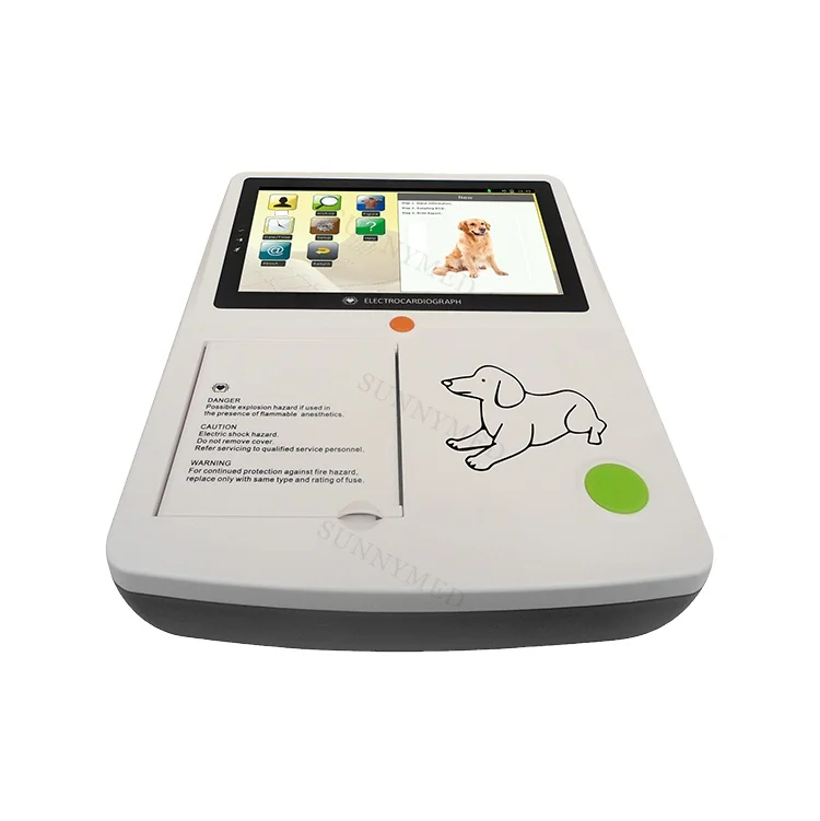 Sy-W002 3 Leads ECG Machine for Animal 7 inch LCD Display 3 Channel ECG/EKG Machine