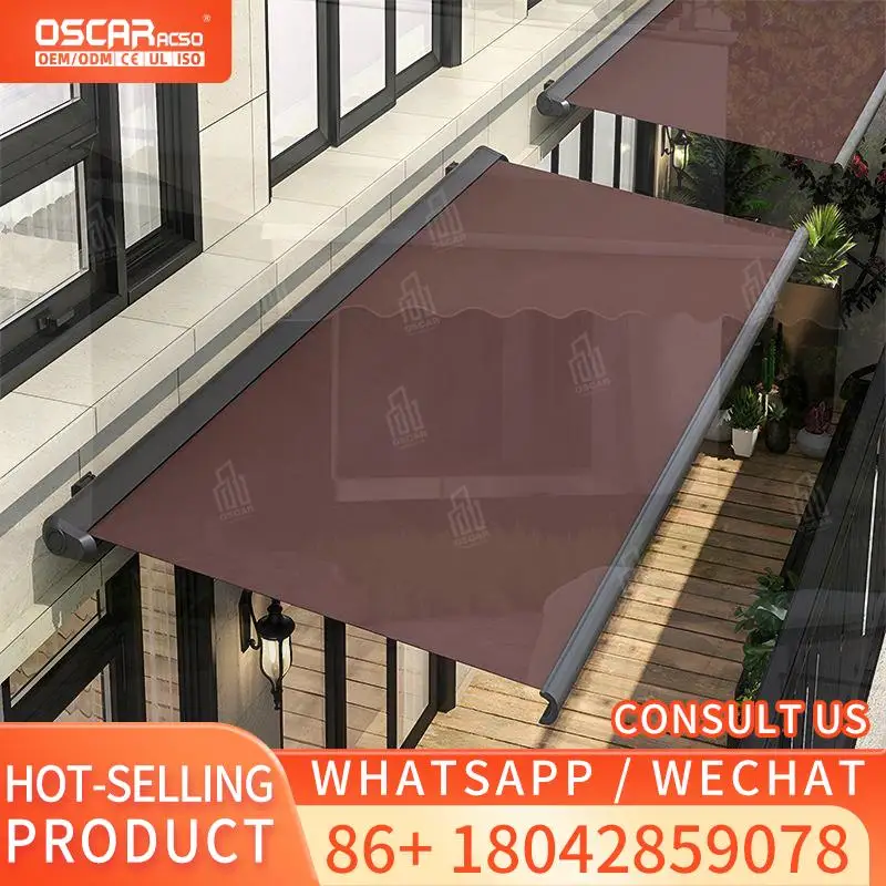 

Outdoor Electric Folding Waterproof Retractable Aluminum Cover for Garden Patio Balcony Shelter Retractable Awning