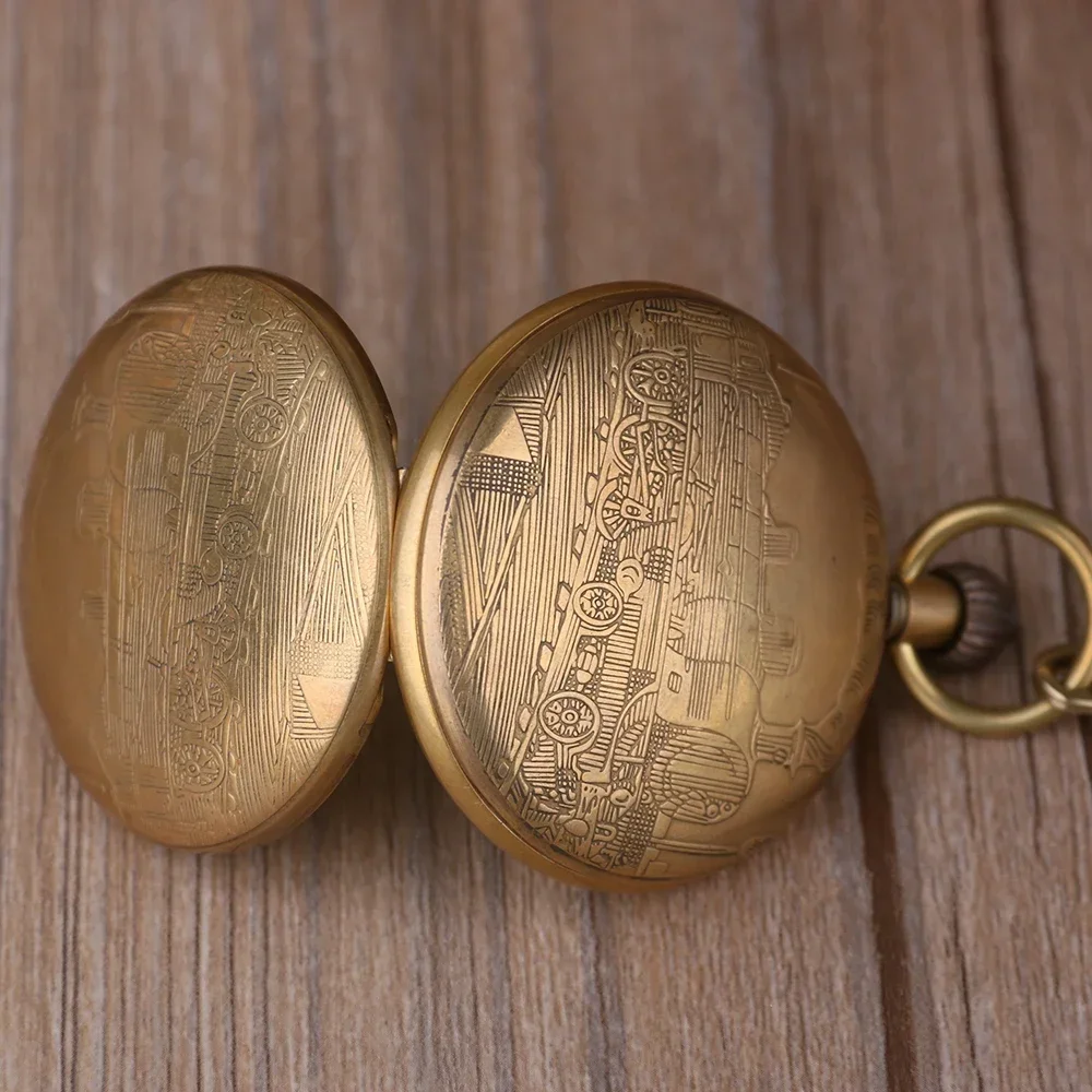 ساعات جيب أنيقة للرجال والنساء هدية عتيقة جديدة ساعات يد ميكانيكية ذهبية للرياح Steampunk reloj de bolsillo