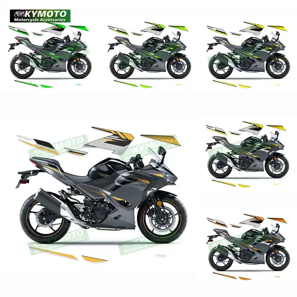 

For NINJA400 EX400 Ninja 400 2018 2019 2020 2022 Motorcycle Accessories Decal Reflective Fairing Sticker Full Car Kit Decoration