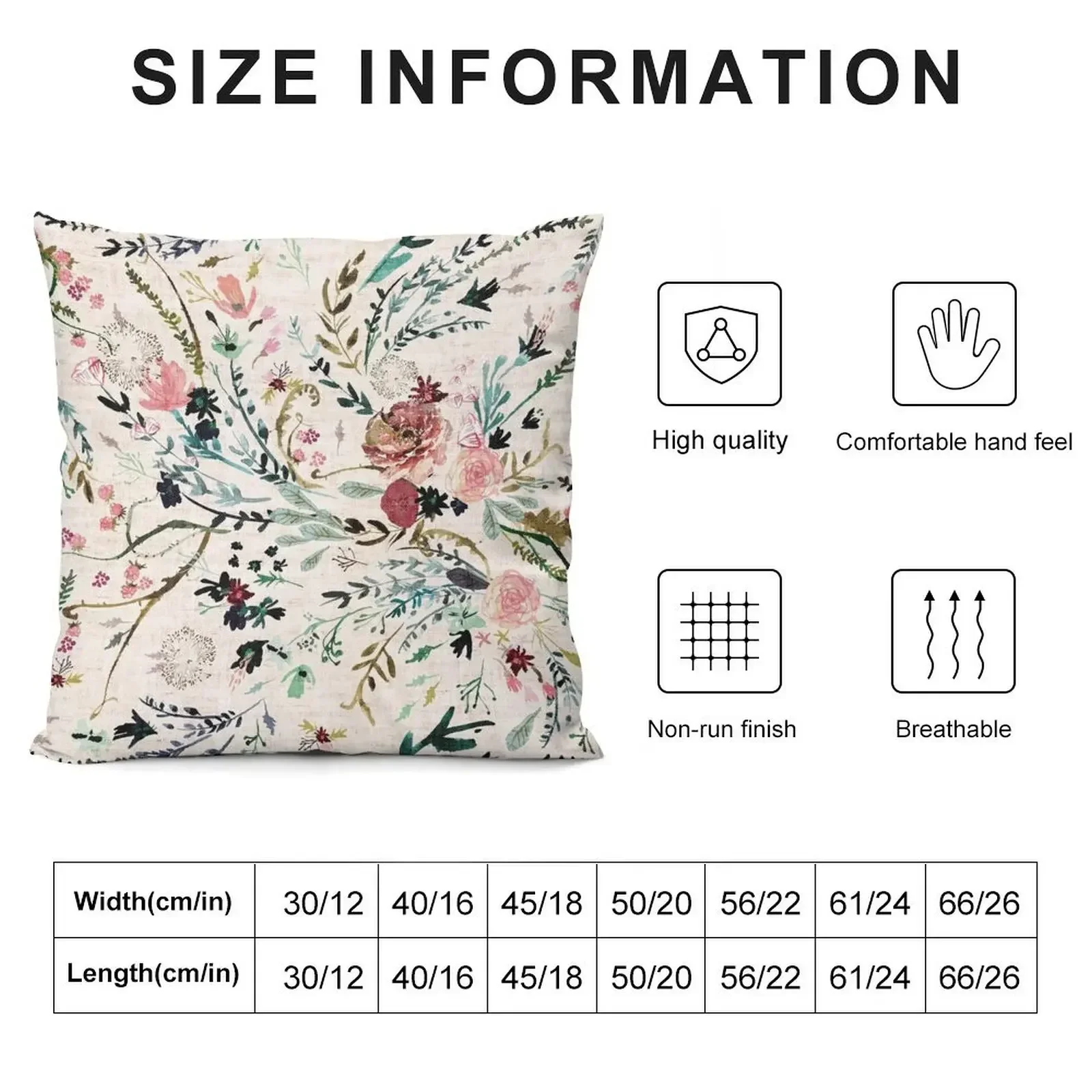 Fable Floral Throw Pillow Sofa Decorative Covers bed pillows Anime pillow