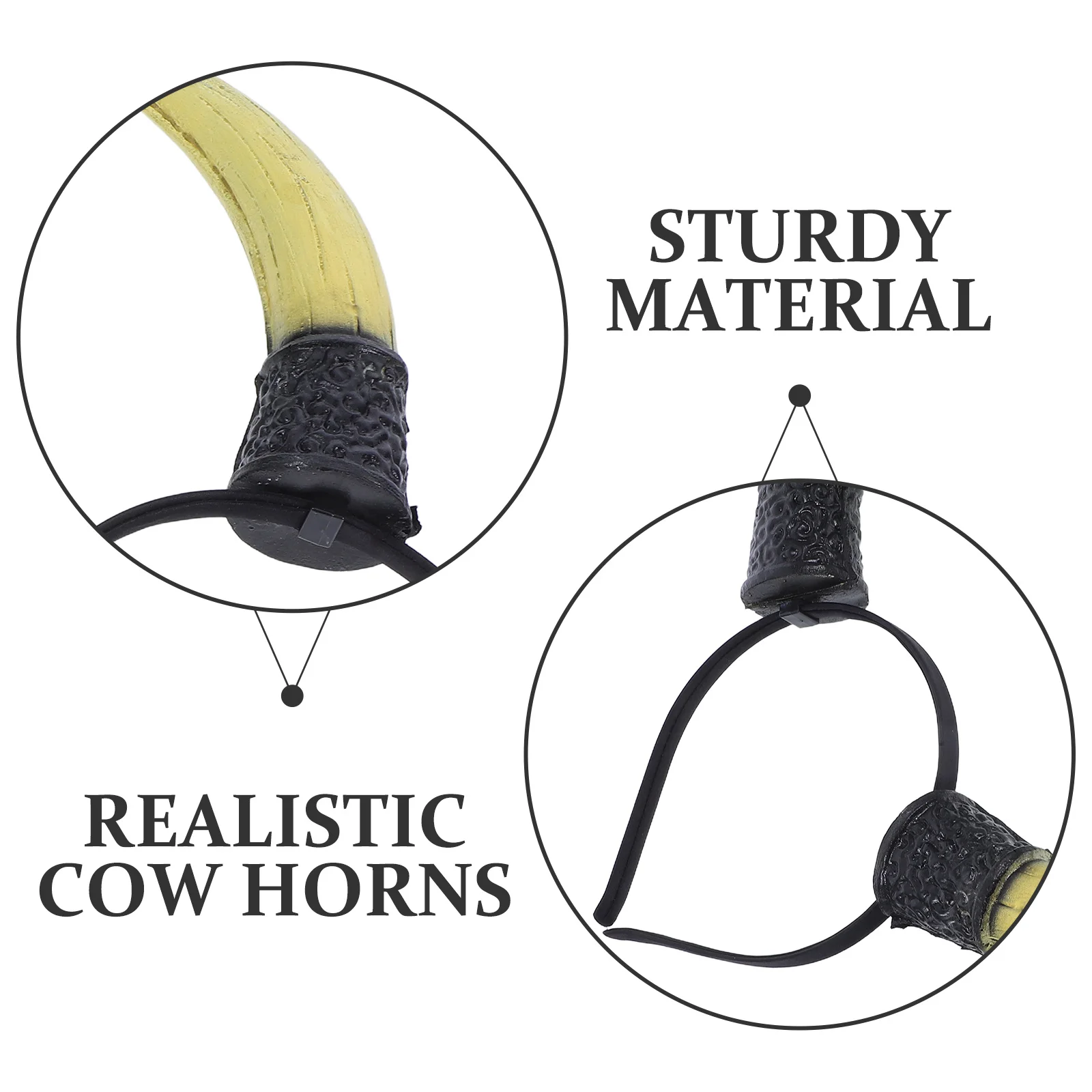 Fascia realistica in corno di toro Accessorio per costume di Halloween Cerchietto per capelli di mucca per adulti Bambini Festival Party Dress Up Fun