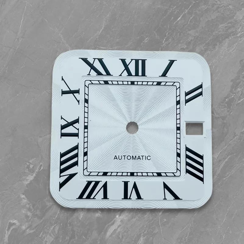 27mm NH35 Square Dial Single Calendar Santos Mechanical Watch S Dial, Suitable for Watch Modification Accessories