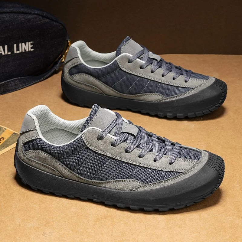 Men Casual Retro LowTop Skate Sneakers Thick Sole Comfortable Footwear Made for Leisure Time and Light Outdoor Activities