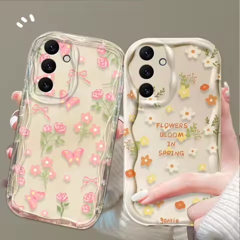 Cartoon Colorful Flowers Case for Samsung Galaxy A06 A55 A35 A25 A15 A05 A05S A54 A34 A24 A14 A73 A53 A33 A23 A13 A52 A32 A22