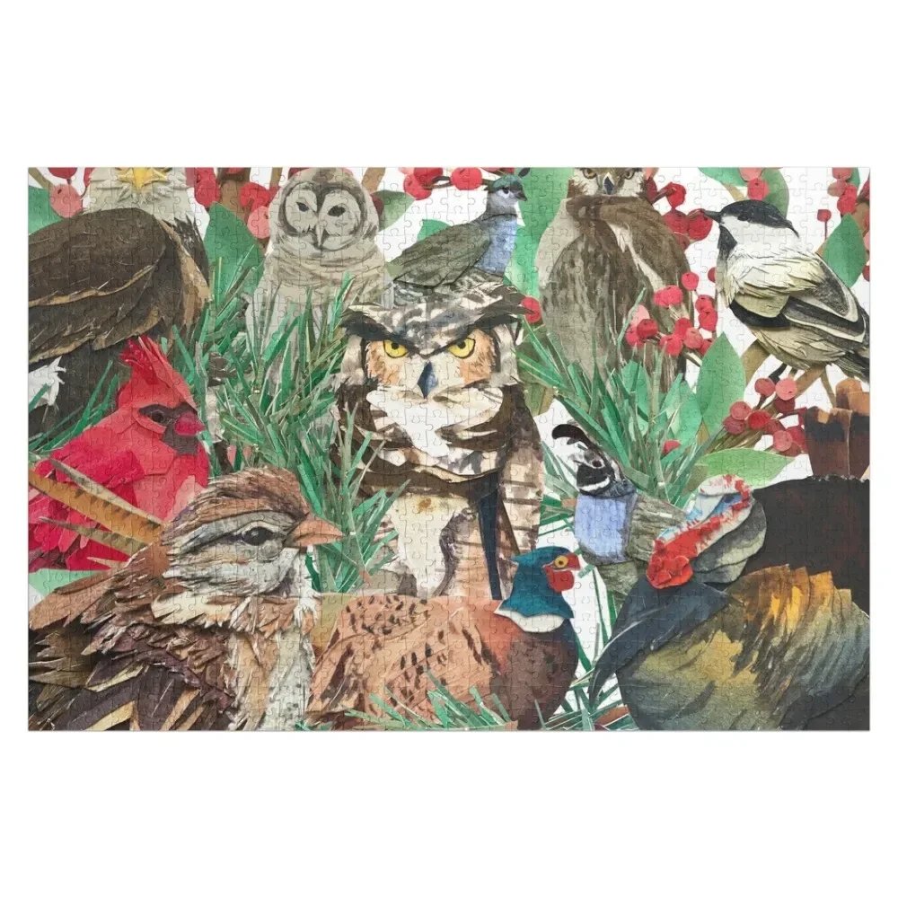 

WINTER'S BIRDS Jigsaw Puzzle Wooden Boxes Photo Custom Personalized Gift Married Custom With Photo Puzzle
