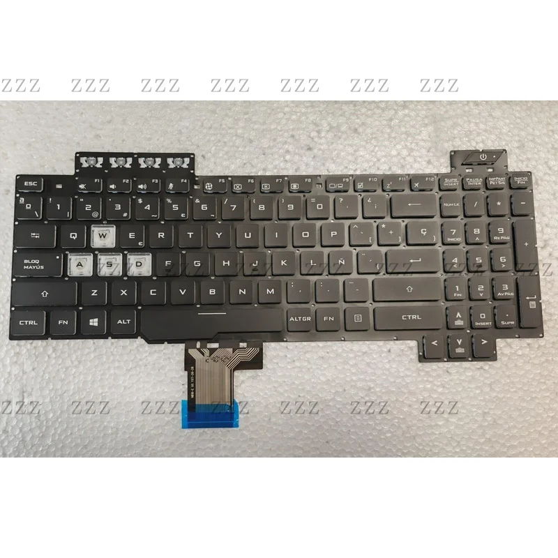 ZZ Spanish backlit keyboard for Asus TUF Gaming FX505 FX505GD FX505GE FX505GM FX705
