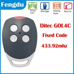 Control remoto Universal para garaje, 433mhz, GOL4C DITEC, duplicador DE control DE GARAJE DE CÓDIGO fijo, transmisor de mano, llavero