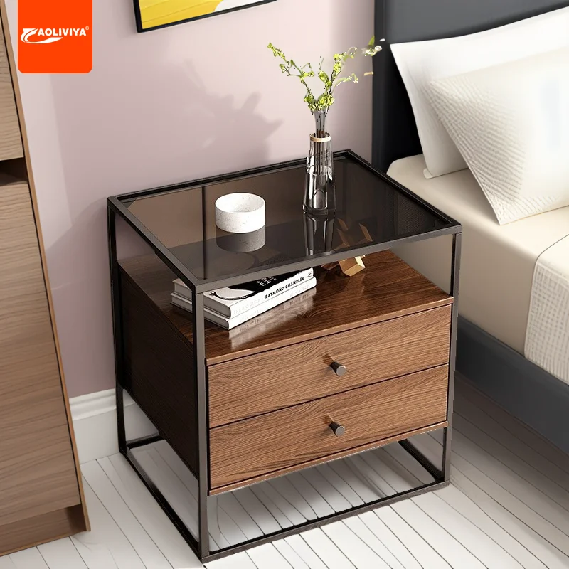 

AOLIVIYA Stylish Nightstand For Home Bedroom Nordic Style Mini Bedside Cabinet Durable And Practical Small Storage Shelf