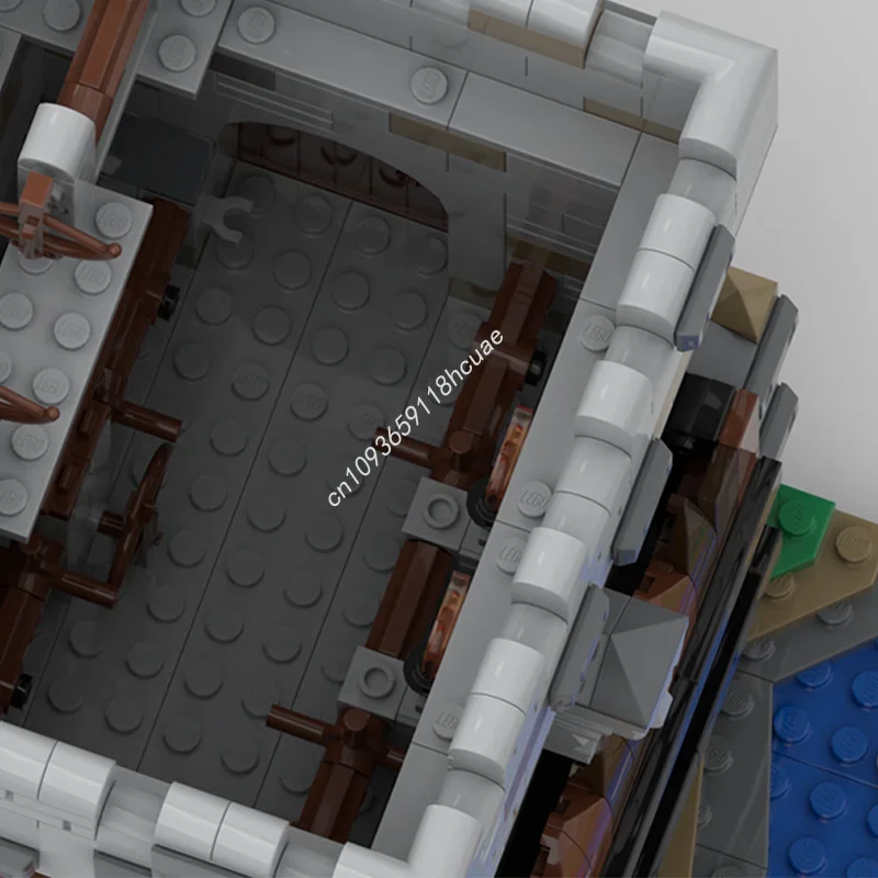 1086pcs MOC Modulares Torhaus Modulair Kasteel Leeuw Modelbouw Kerstcadeaus Blokken Architectuur DIY Baksteen Speelgoed Kinderen Verjaardag