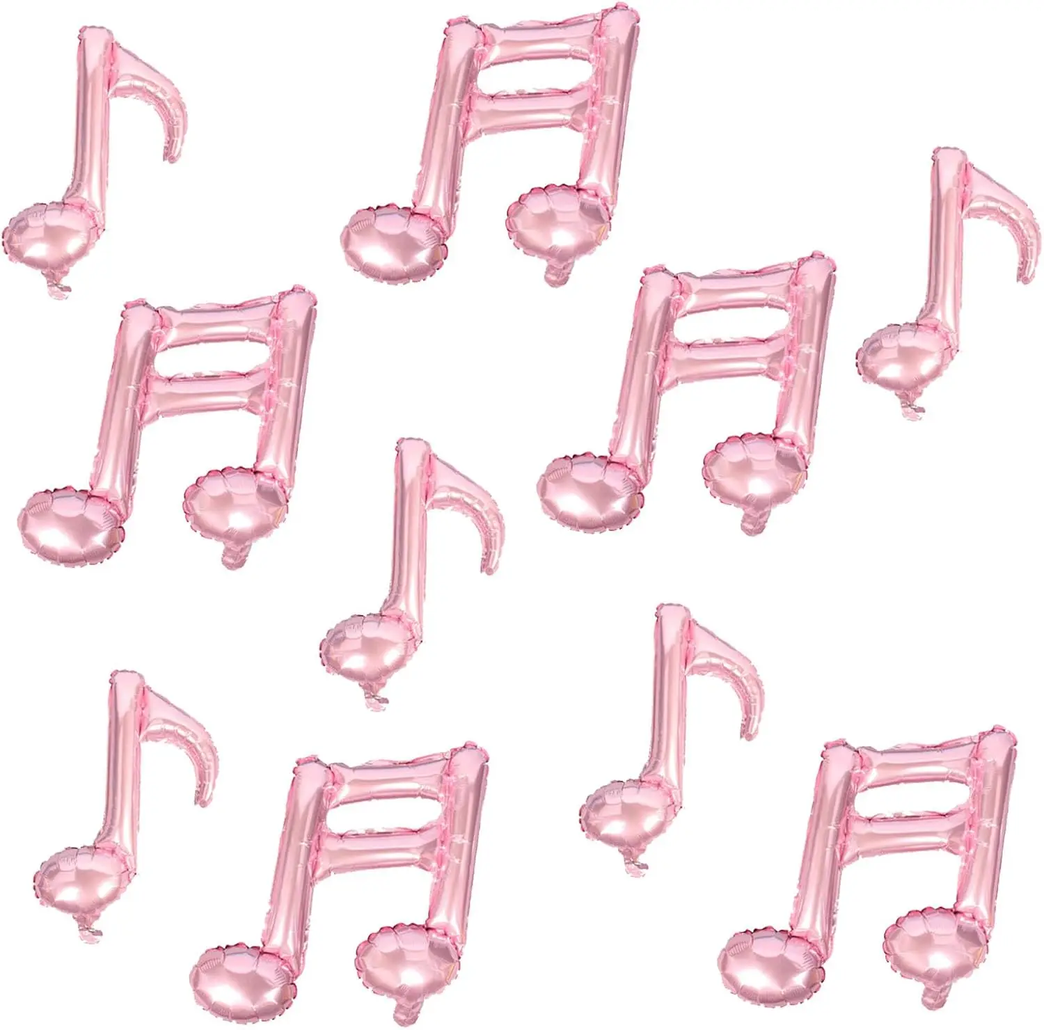 10 Stück Musiknoten Schwarze Ballons Mylar-Ballons 17 Zoll Happy Birthday Ballon-Banner Musik-Ballons für Geburtstagsfeier – Detail 4