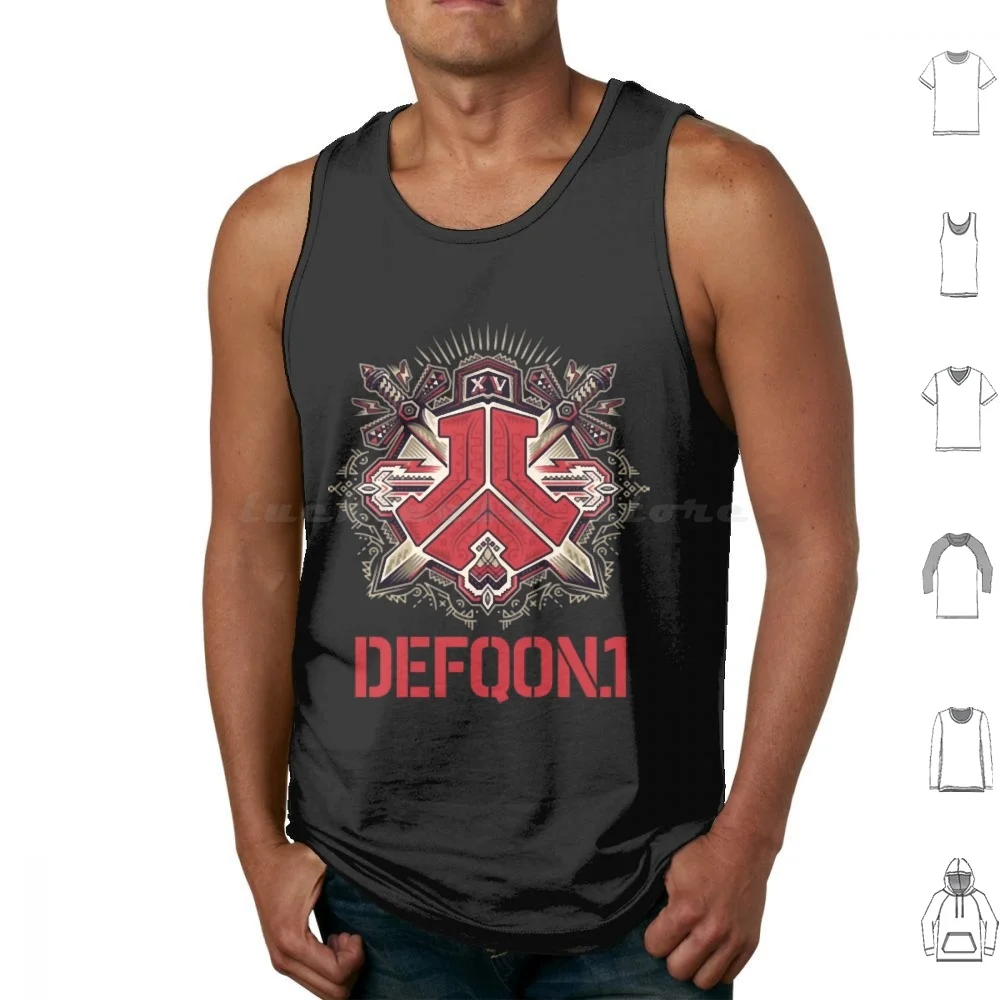 Defqon Essential Tank Tops Print Cotton Defqon Essential