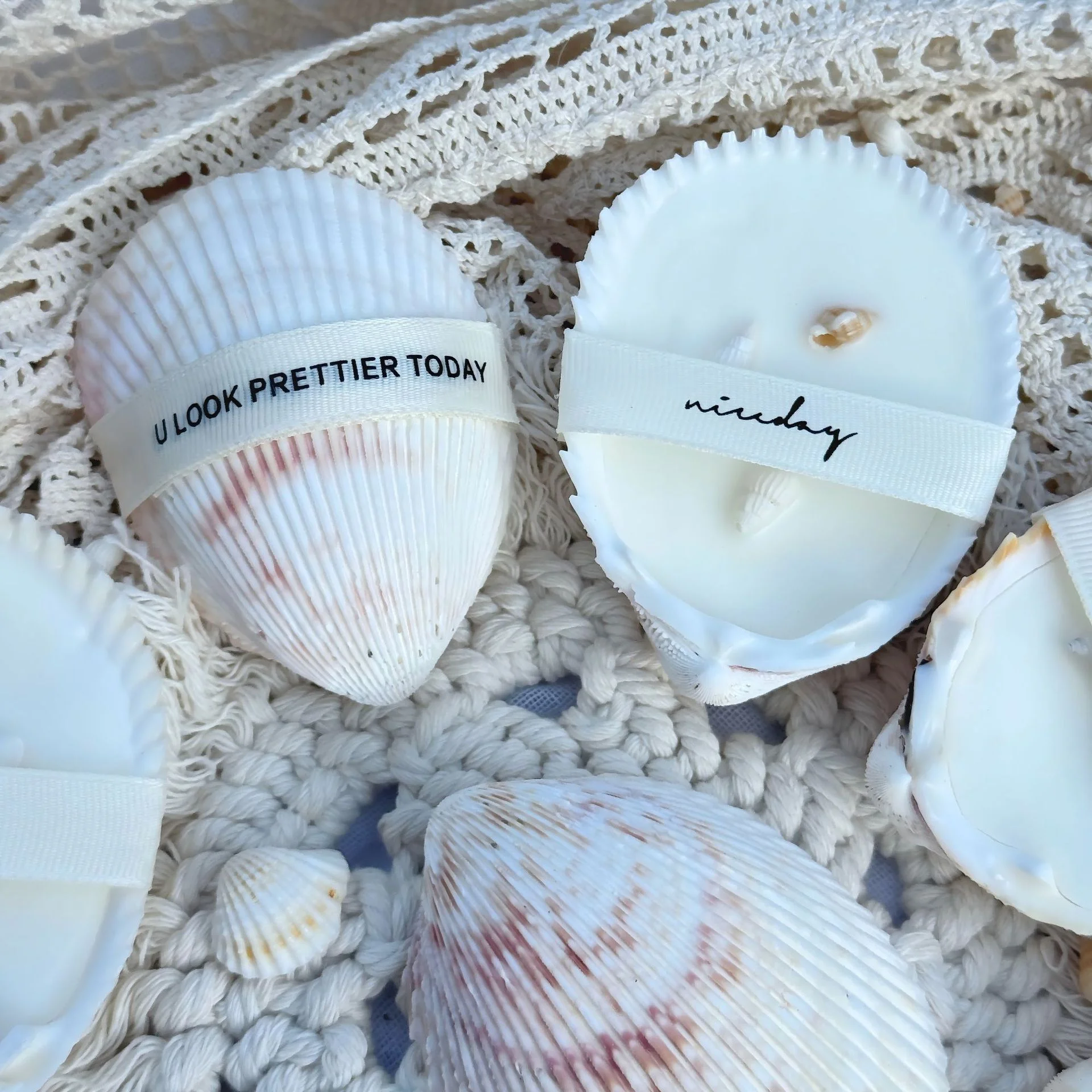 10Pcs Bulk Nordic Style Shell Scented Candles - Natural Soy Wax Victoria Island Fragrance Wedding Favor Luxury Home Decor