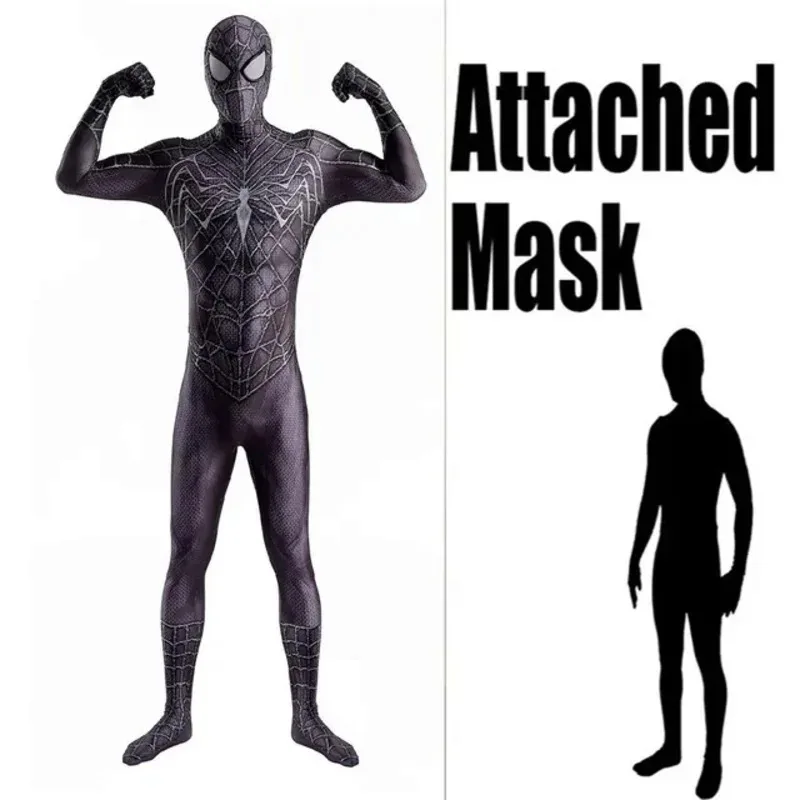 YI01 فينوم سيمبيوت الكبار الاطفال هالوين زي تأثيري خارقة زي هالوين كامل ارتداءها Zentai الجلد الثاني PartJk8 * @