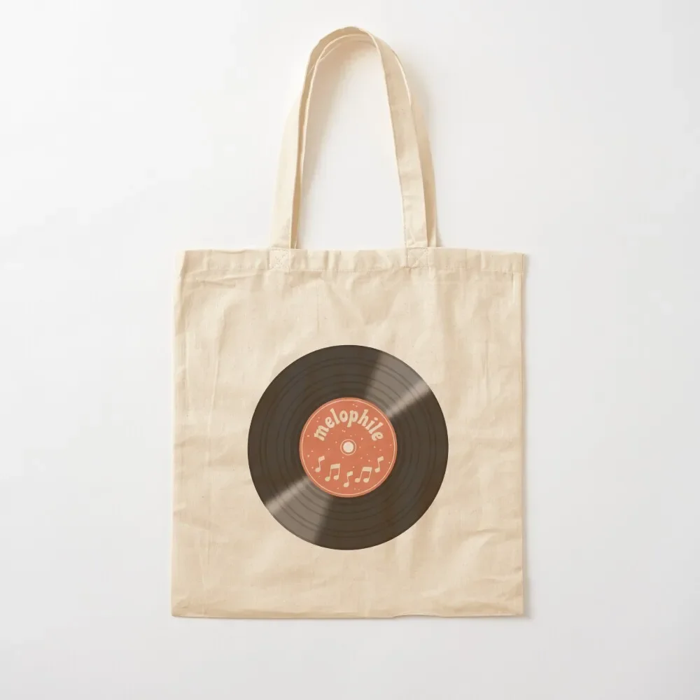 Melophile (Music Lover) Vinyl Record Tote Bag bags for women reusable shopping bags free delivery bags canvas tote bag Tote Bag