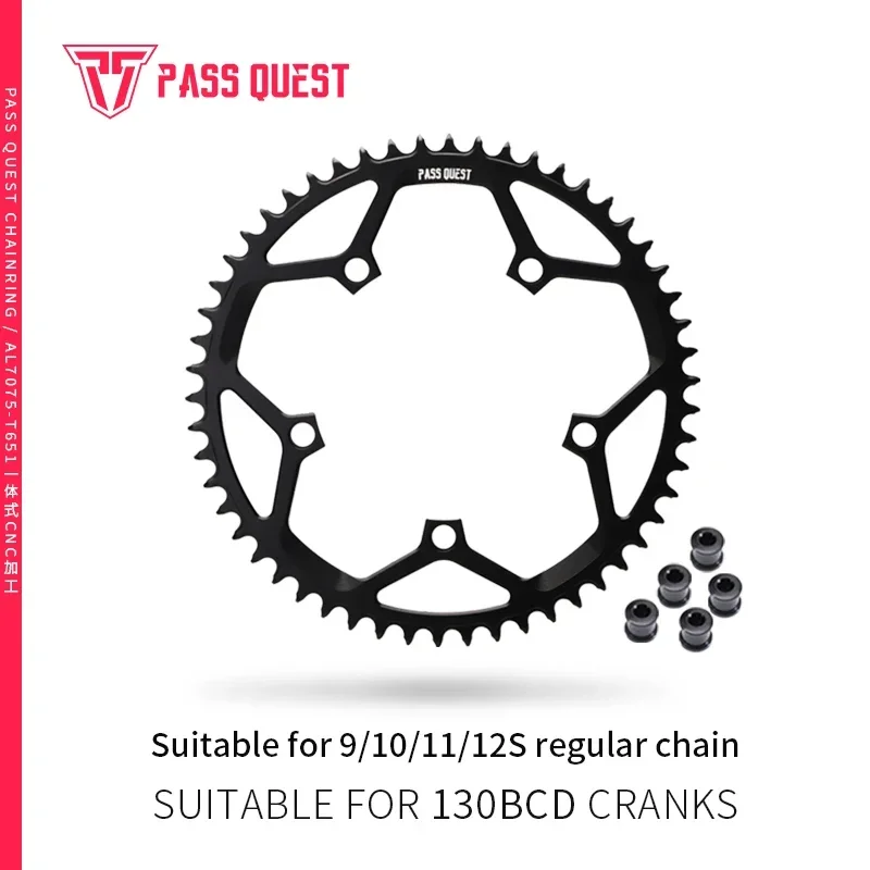 

HELLOW 130BCD Five - Claw Narrow - Wide Road Bike Chainring for 9/10/11/12 - Speed Chains