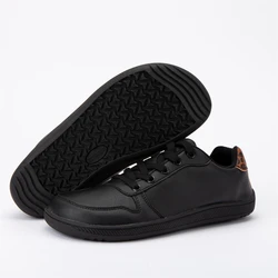 ZZFABER Barefoot Shoes Soft Leather Sneakers Minimalist Casual Shoes for Women Men Unisex Sneakers