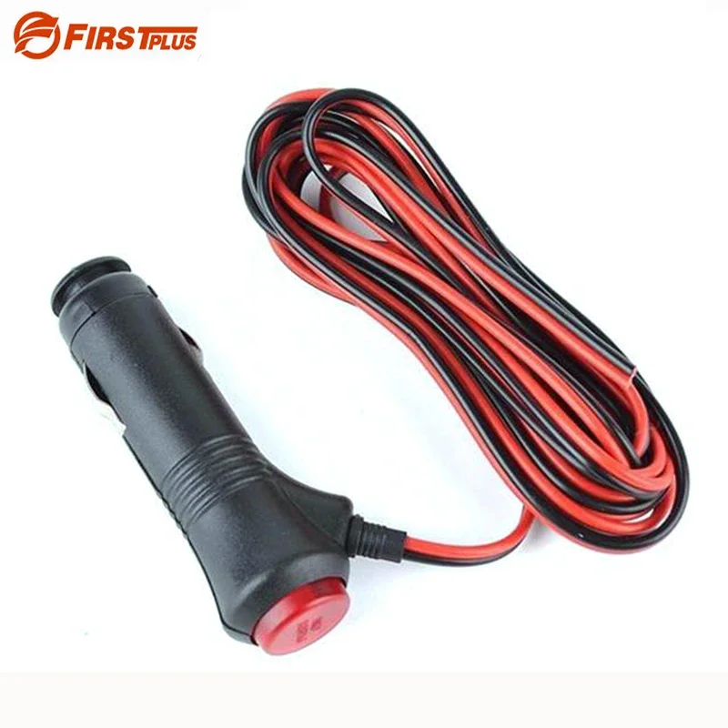 Car Motorcycle 12V-24V Cigarette Lighter Power Supply Adapter Plug Cable with ON-OFF Switch Button Built-in 10A Fuse