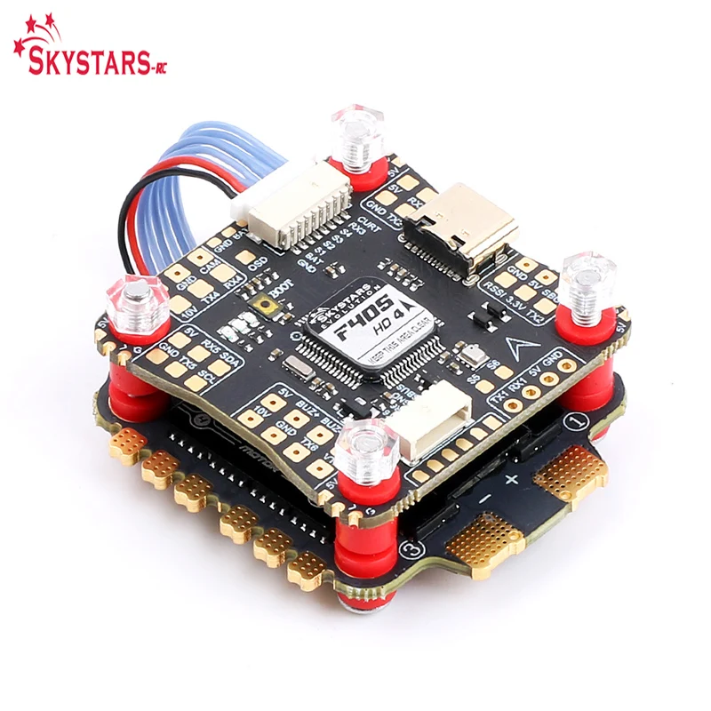 

2024 Skystars F405 50A Flight Controller 4 in1 ESC Stack KO50 BIHELI_S 30X30 FPV Racing VS SpeedyBee F405 50A Stack